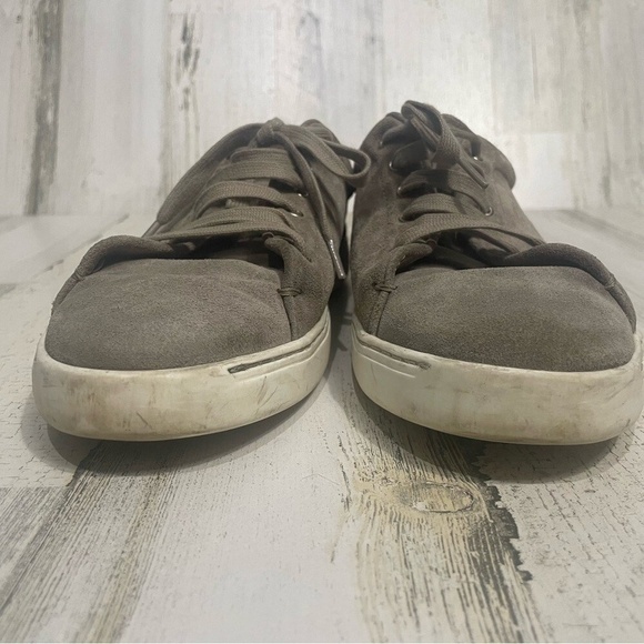 rag & bone Kent Gray Greige Low Top Lace Up Suede Sneakers Size 39.5 US8.5 - Picture 8 of 9